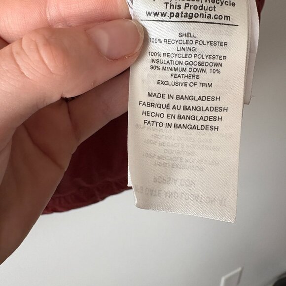 Patagonia Men's Down Sweater Puffer Jacket Coat Red Size XXL - Picture 7 of 7